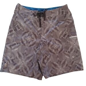 Under Armour‎ Board Shorts Mens 34 Gray Geometric Unlined Hybrid